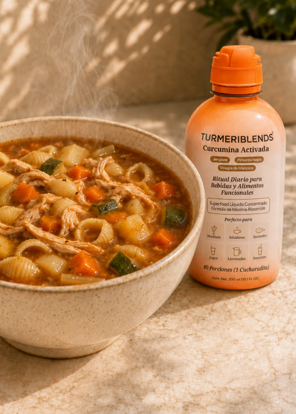 Turmeriblends Recetas Sopa de Pollo con Pasta